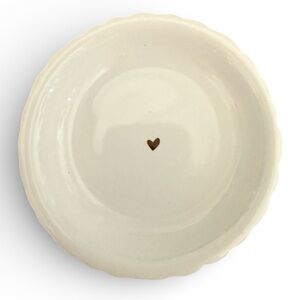 Sugar Paper White Trinket Dish w/Gold Detail